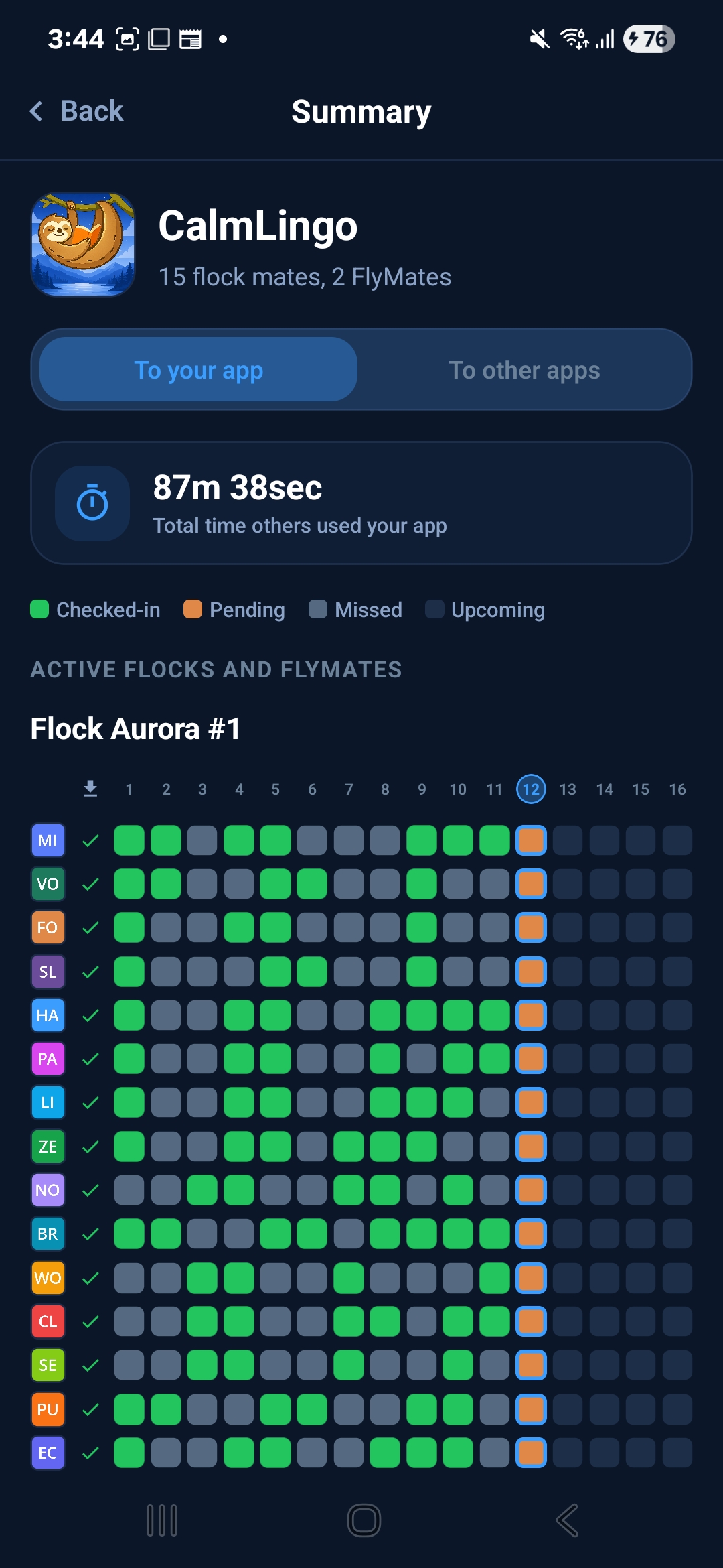 TestFlock FlyMates screen